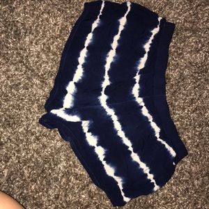 Blue and white shorts